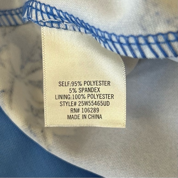 NWT, Jun & Ivy Women’s Empire Waist Tiered Floral Blue Mini Dress, Size Medium - Picture 6 of 7